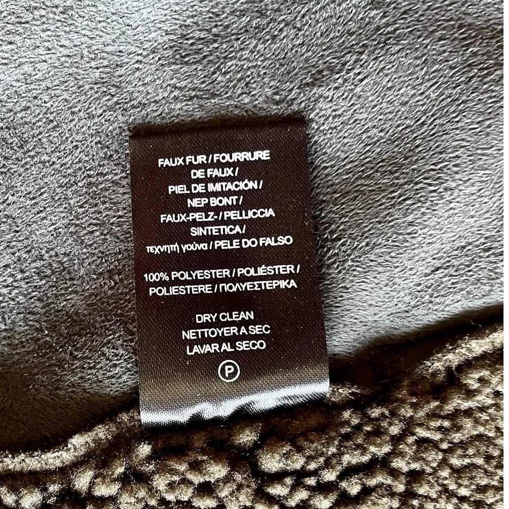 Velvet by Graham & Spencer Gray Faux Suede Sherpa Collar Sleeveless Vest - Picture 8 of 10